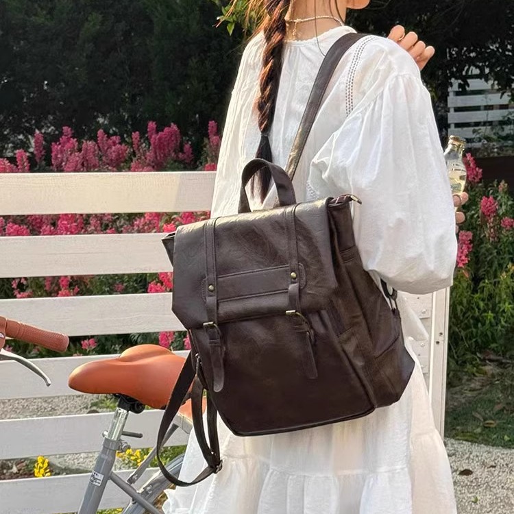 여성 캐주얼 배낭 PU 가죽 학교 배낭 십대 소녀 여행 - Leather Backpack Vintage 리뷰 및 가격