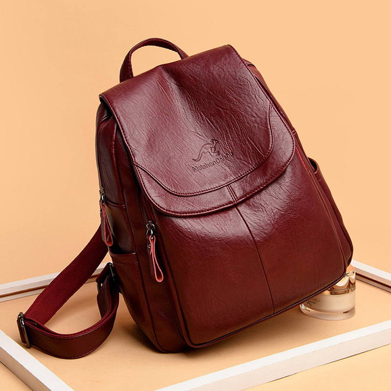 빈티지 소프트 가죽 여성용 백팩 9가지 색상 캐주얼 여 - Leather Backpack Vintage 리뷰 및 가격
