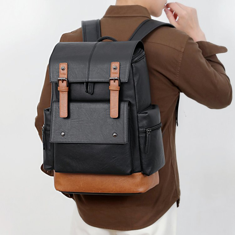 뉴 빈티지 남성용 가죽 백팩 대용량 15.6인치 노트북 - Leather Backpack Vintage 리뷰 및 가격
