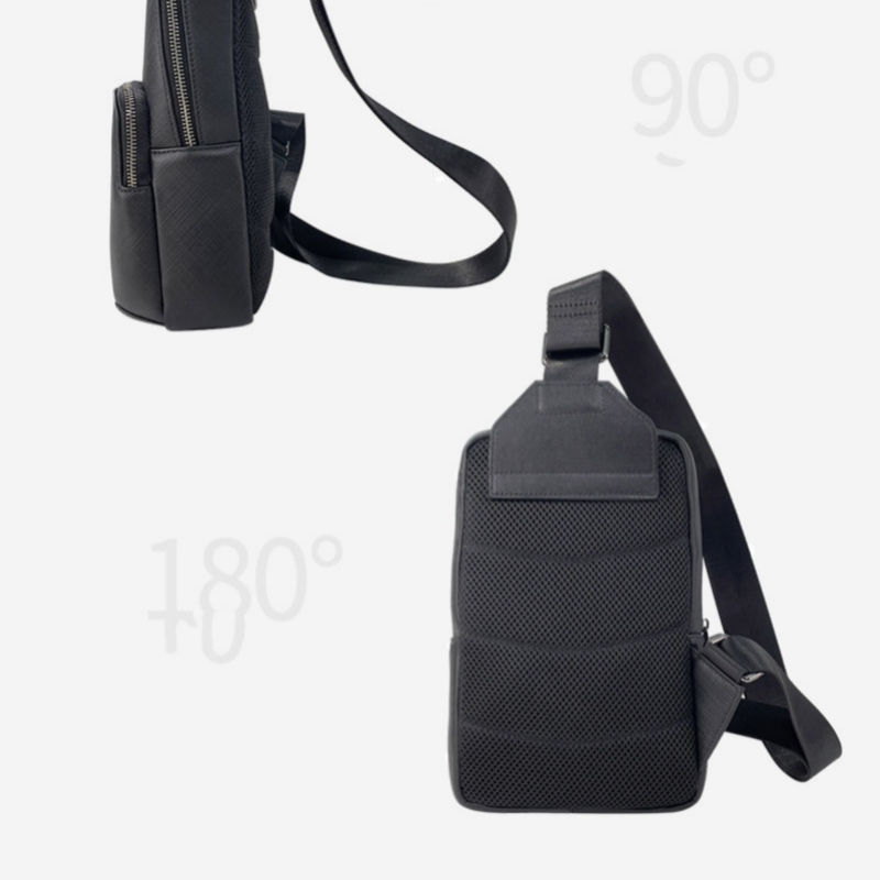 남성용 블랙 슬링 체스트 백, 진짜 가죽 다기능 야외  - Leather Backpack Vintage 리뷰 및 가격
