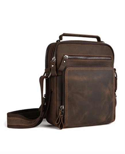 남성용 빈티지 야생마 가죽 싱글 숄더백 캐주얼 대용량  - Leather Backpack Vintage 리뷰 및 가격