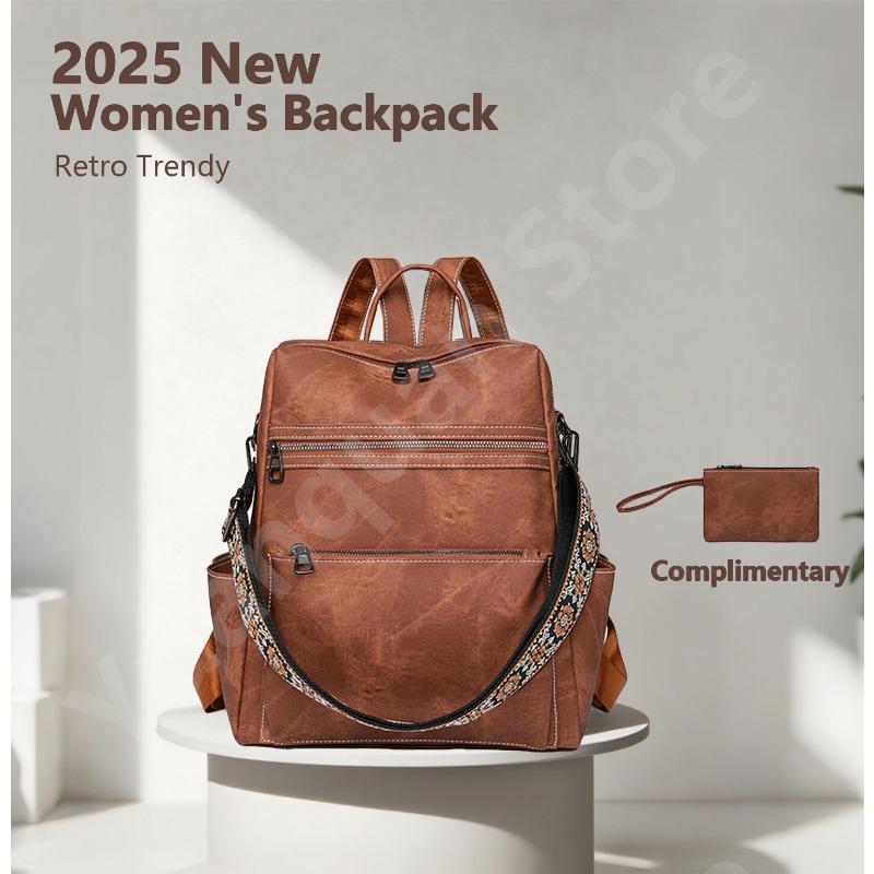 2026년 신상 여성용 PU 가죽 방수 도난 방지 패션 - Travel Backpack Anti Theft 리뷰 및 가격
