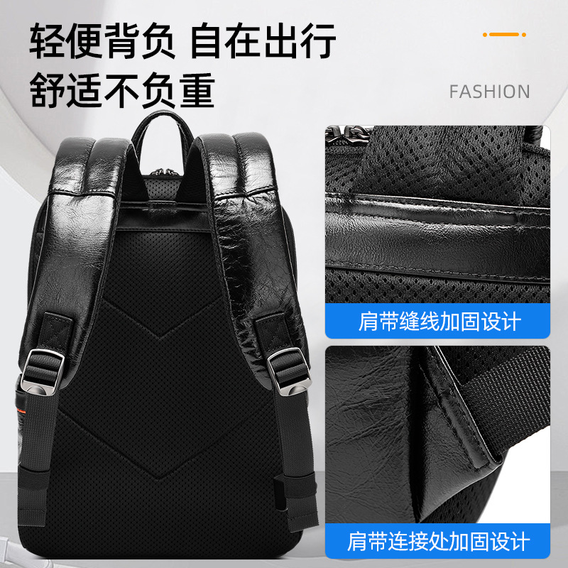 남성용 검은색 천연 가죽 백팩, 빈티지 스타일의 소가죽 - Leather Backpack Vintage 리뷰 및 가격