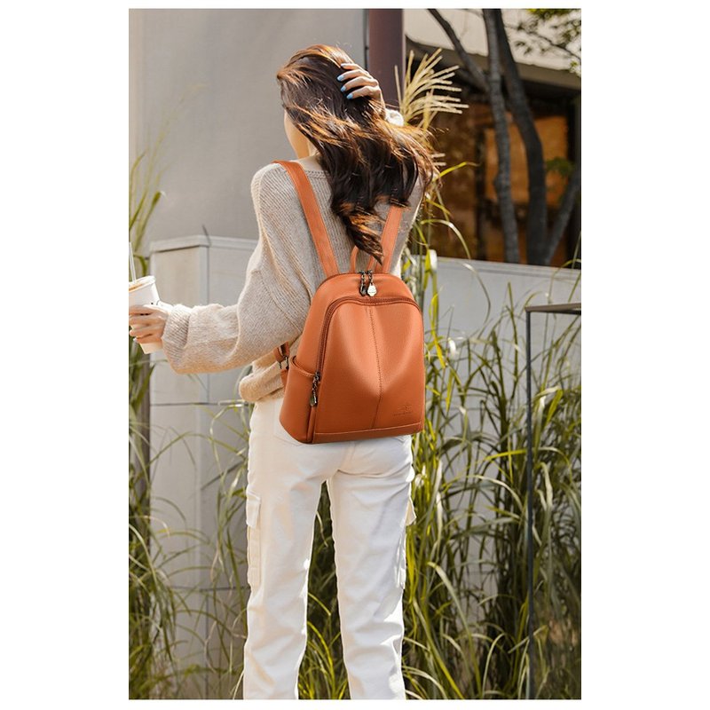 새로운 한국산 소프트 PU 가죽 대용량 여행용 백팩 여 - Leather Backpack Vintage 리뷰 및 가격