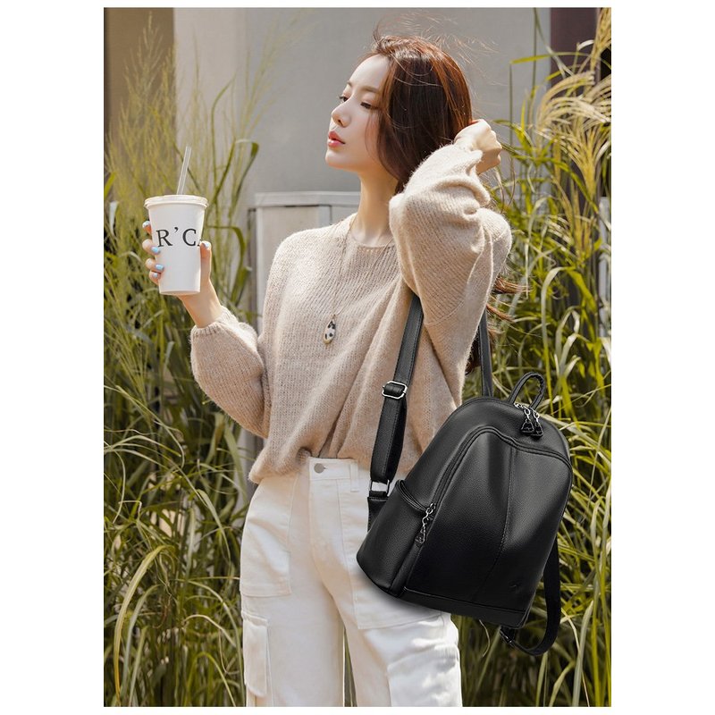 새로운 한국산 소프트 PU 가죽 대용량 여행용 백팩 여 - Leather Backpack Vintage 리뷰 및 가격